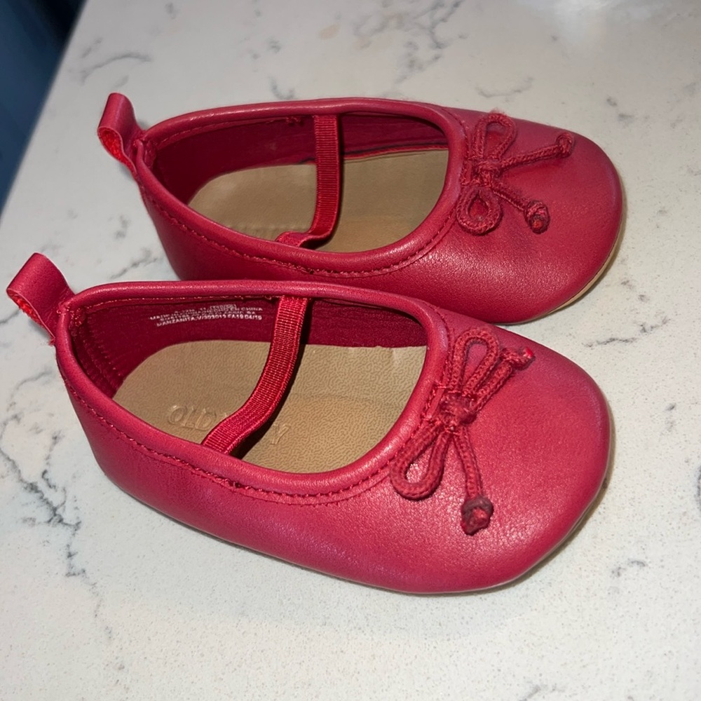 Like New Old Navy Red Slip On Shoes 6-12M